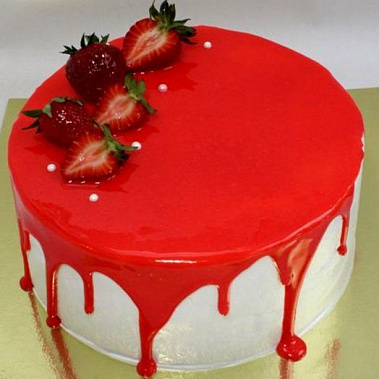 Торт глазурь с клубникой купить - орехово-зуево.сладкоежкин.рф