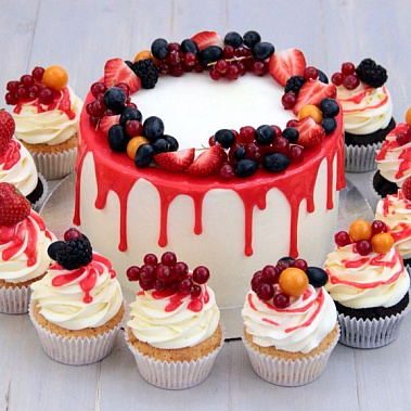 Торт глазурь и ягоды купить - орехово-зуево.сладкоежкин.рф