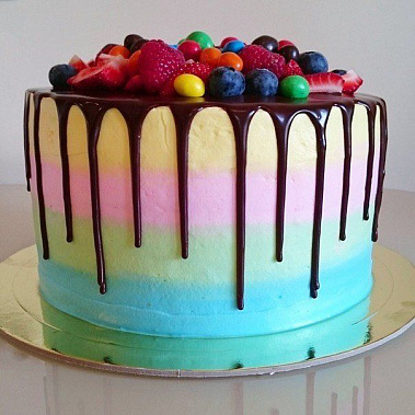 Торт с глазурью "Радуга" купить - орехово-зуево.сладкоежкин.рф